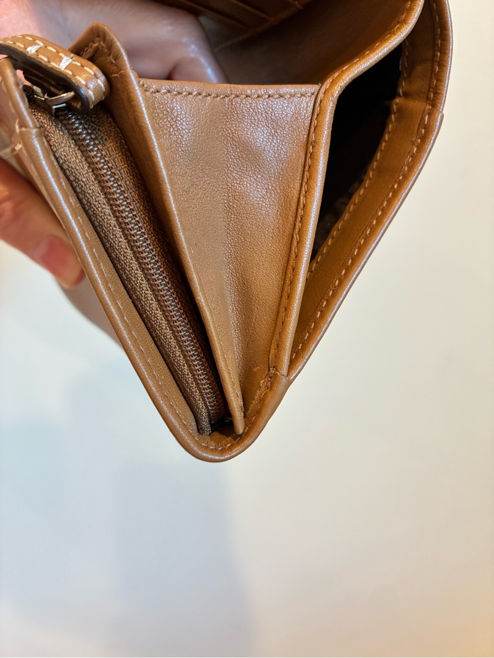 Coach Brown/Tan Leather Buckle Wallet Clutch Y2K Vintage Soho - Picture 12 of 12